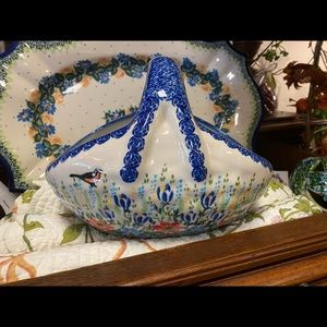 Polish Pottery Basket